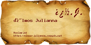 Álmos Julianna névjegykártya